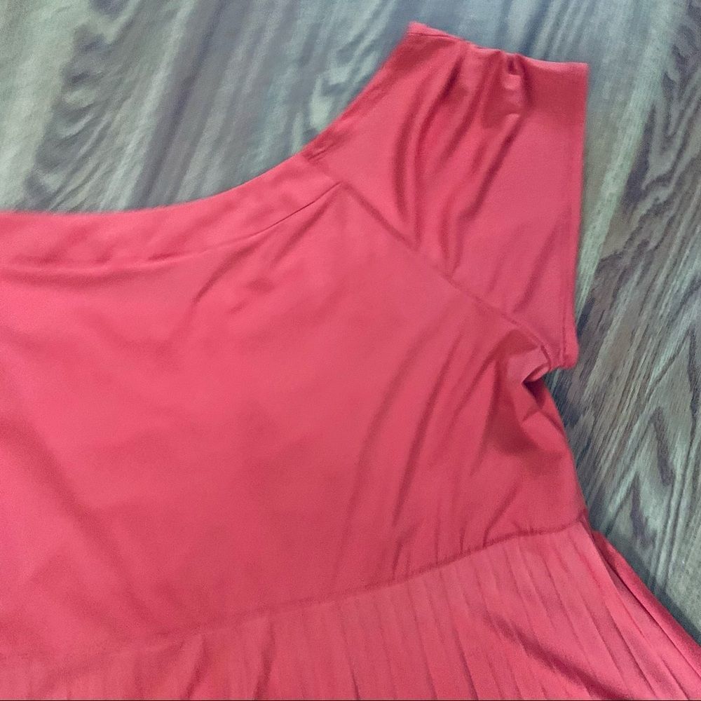 Agb Woman Orange Cap Sleeve Tunic Top Gathered Front Size 1 X - Picture 8 of 9